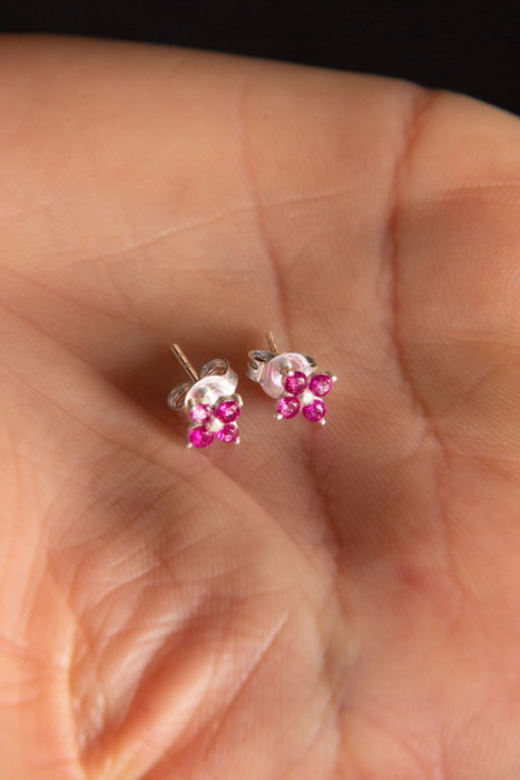 Heliophilia Silver Pendientes de Plata de Ley 925 Stud 4,5 mm
